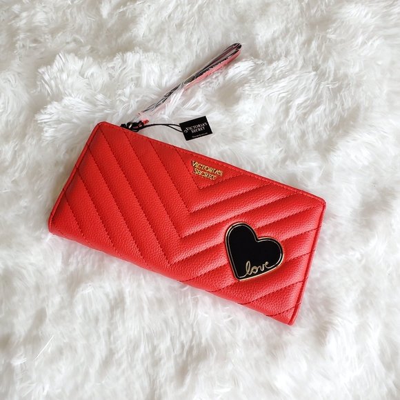 PINK Victoria's Secret Handbags - Victoria's Sectet red Red Black  Wristlet Wallet
